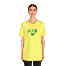 Load image into Gallery viewer, Brasil Flag T-shirt Top - Brazil Soccer Tee, Aesthetic Brazilian Clothes