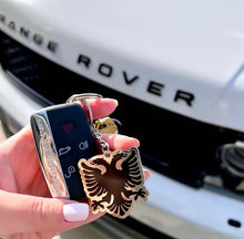 Load image into Gallery viewer, Albanian Eagle Keychain – Double-Headed Eagle Keyring | Albania Flag Symbol Gift