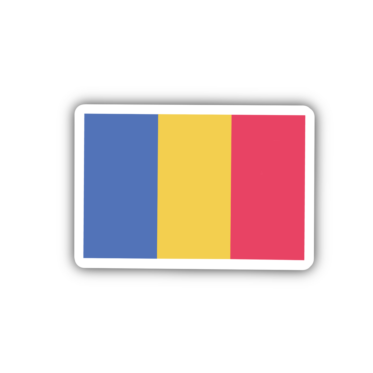 Romania Flag, Clear Sticker, 2