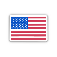 Load image into Gallery viewer, USA Flag, Clear Sticker, 2x1.38 in