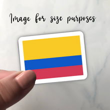 Load image into Gallery viewer, PRE-ORDER: Colombia Flag, Clear Sticker, ~2” length