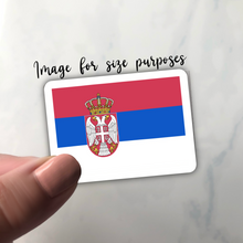 Load image into Gallery viewer, Serbia Flag, Clear Sticker, 2” length