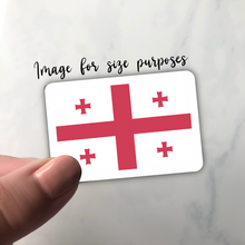Load image into Gallery viewer, Georgia Flag, Clear Sticker. ~2” length