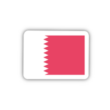 Load image into Gallery viewer, Bahrain Flag Clear Sticker - Transparent Vinyl Decal, Patriotic Bahraini Emblem, Durable, Weatherproof, Ideal for Laptops & Cars, 2-inch