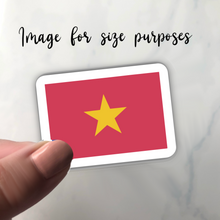 Load image into Gallery viewer, Vietnam Flag, Clear Sticker, ~2” length