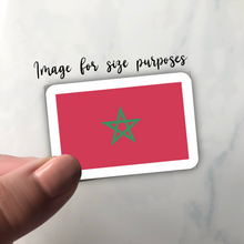 Load image into Gallery viewer, Morocco Flag, Clear Sticker, ~2” length