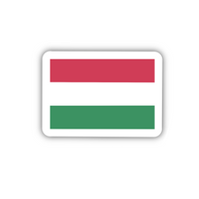 Load image into Gallery viewer, Hungary Flag, Clear Sticker, ~2” length