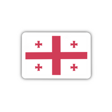 Load image into Gallery viewer, Georgia Flag, Clear Sticker. ~2” length