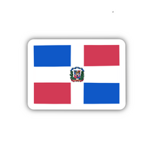 Load image into Gallery viewer, PRE-ORDER Dominican Republic Flag, Clear Sticker