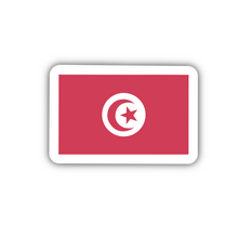 Load image into Gallery viewer, Tunisia Flag, Clear Sticker, ~2” length
