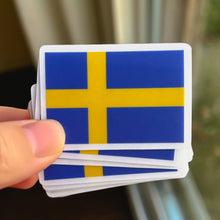 Load image into Gallery viewer, Sweden Flag, Clear Sticker, 2”