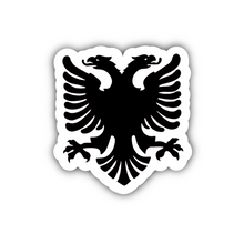 Load image into Gallery viewer, Albanian Eagle Sticker - Waterproof Vinyl Decal, Patriotic Symbol, Cultural Heritage Emblem, Durable, Weatherproof, 2-inch