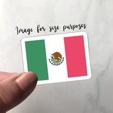 Load image into Gallery viewer, Mexico Flag, Clear Sticker, 2x1.38 in