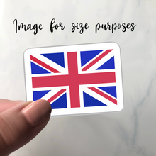 Load image into Gallery viewer, PRE-ORDER United Kingdom Flag, Clear Sticker, ~2” length