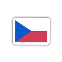 Load image into Gallery viewer, PRE-ORDER Czechia Flag, Clear Sticker, 2”x1.42”