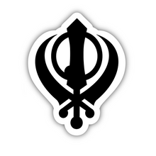 Load image into Gallery viewer, PRE-ORDER Sikhism Symbol, Clear Sticker, ~2” length