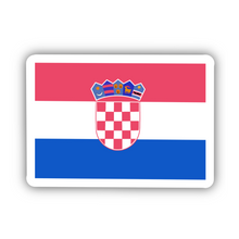 Load image into Gallery viewer, Croatia Flag, Clear Sticker, 2x1.43 in.