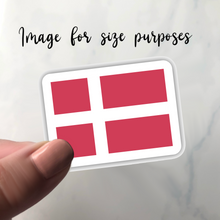 Load image into Gallery viewer, PRE-ORDER Denmark Flag, Clear Sticker