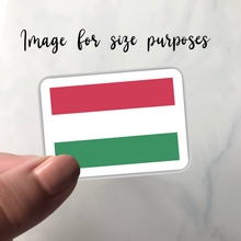 Load image into Gallery viewer, Hungary Flag, Clear Sticker, ~2” length