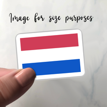 Load image into Gallery viewer, PRE-ORDER, Netherlands Flag, Clear sticker, ~2” length