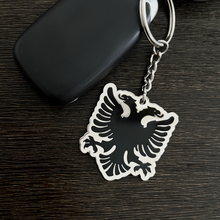 Load image into Gallery viewer, Albanian Eagle Keychain – Double-Headed Eagle Keyring | Albania Flag Symbol Gift
