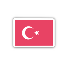 Load image into Gallery viewer, Turkey Flag, Clear Sticker, 2"x1.35"