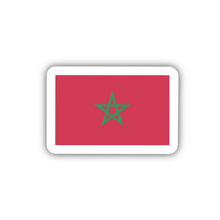 Load image into Gallery viewer, Morocco Flag, Clear Sticker, ~2” length