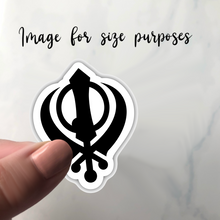Load image into Gallery viewer, PRE-ORDER Sikhism Symbol, Clear Sticker, ~2” length