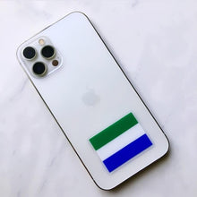 Load image into Gallery viewer, Sierra Leone Flag, Clear Sticker, 2"x1.54"