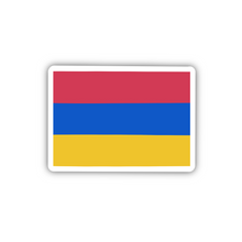 Load image into Gallery viewer, Armenia Flag Clear Sticker - Transparent Vinyl Decal, Patriotic Armenian Emblem, Durable, Weatherproof, Ideal for Laptops & Cars, 2-inch