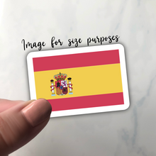 Load image into Gallery viewer, Spain Flag, Clear Sticker, ~2” length
