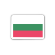 Load image into Gallery viewer, PRE-ORDER Bulgaria Flag, Clear Sticker, 2”x1.42”