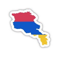 Load image into Gallery viewer, Armenian Flag Sticker - Waterproof Vinyl Decal, Patriotic Tricolor Emblem, Durable Armenia Country Symbol, Weatherproof, 2-inch