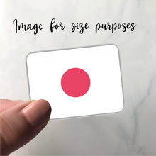 Load image into Gallery viewer, Japan Flag, Clear Sticker, ~2”x1.42”