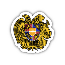 Load image into Gallery viewer, Armenia Coat of Arms Sticker - Waterproof Vinyl Decal, National Emblem, Patriotic Armenian Symbol, Durable, Weatherproof, 2-inch