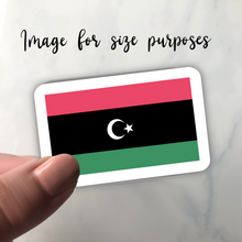 Load image into Gallery viewer, PRE-ORDER: Libya Flag, Clear Sticker, ~2” length