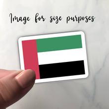 Load image into Gallery viewer, United Arab Emirates Flag, Clear Sticker, ~2” length
