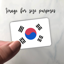 Load image into Gallery viewer, South Korea Flag, Clear Sticker, ~2” length