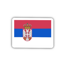 Load image into Gallery viewer, Serbia Flag, Clear Sticker, 2” length