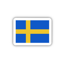 Load image into Gallery viewer, Sweden Flag, Clear Sticker, 2”