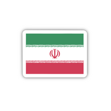 Load image into Gallery viewer, Iran Flag, Clear Sticker, 2”x1.42”