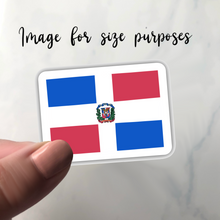 Load image into Gallery viewer, PRE-ORDER Dominican Republic Flag, Clear Sticker