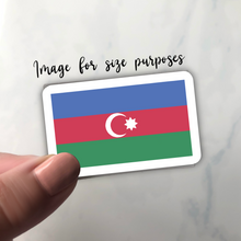Load image into Gallery viewer, Azerbaijan Clear Sticker - Transparent Vinyl Decal, Patriotic Emblem, Durable, Weatherproof, Ideal for Laptops & Cars, 2-inch