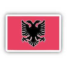 Load image into Gallery viewer, Albania Flag Sticker - Premium Waterproof Vinyl Decal, Double-Headed Eagle, Patriotic Albanian Symbol, Durable, 2-inch