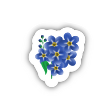 Load image into Gallery viewer, Forget-Me-Not Flower Sticker, ~2” height