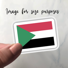 Load image into Gallery viewer, Sudan Flag, Clear Sticker