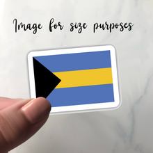 Load image into Gallery viewer, PRE-ORDER Bahamas Flag, Clear Sticker, ~2” length