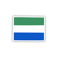 Load image into Gallery viewer, Sierra Leone Flag, Clear Sticker, 2"x1.54"