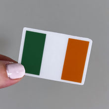 Load image into Gallery viewer, Ireland Flag, Clear Sticker,  2&quot;x1.36&quot;
