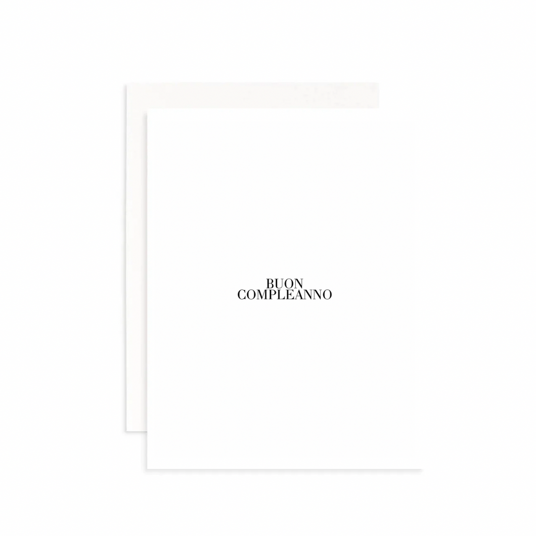 Buon Compleanno Card | Italian Birthday Greeting | Minimalist & Elegant